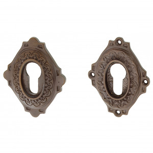 Antikes Rosettenpaar für Profilzylinder Türen | A4751PZ 